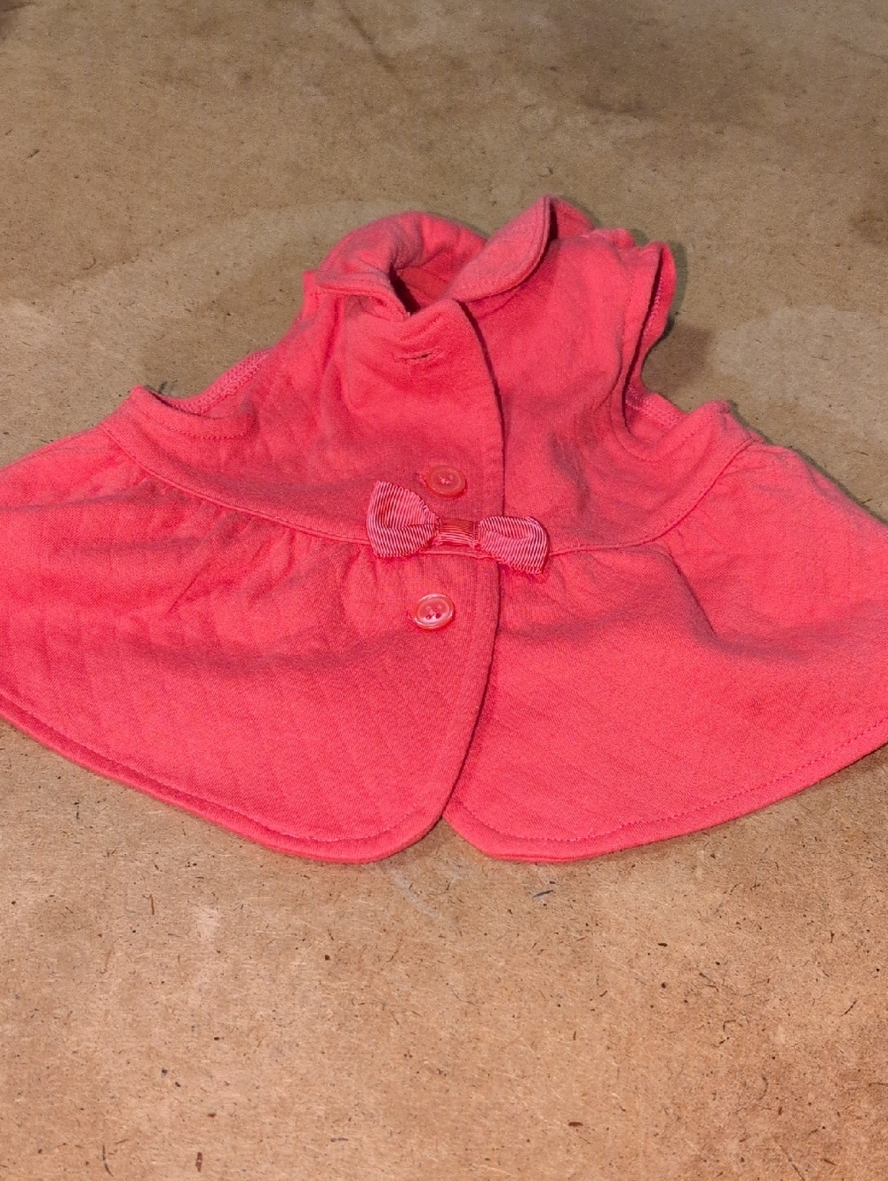 ❤️‍🔥10/$10❤️‍🔥 GUC Baby Girls Just One You Coral Quilted Button Vest Size 3M